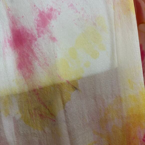 Stunning Silk Women’s Tie Dye Multicolor Kaftan Boho Ethereal Coverup OS - Picture 12 of 16